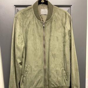 ASOS Green suede bomber jacket